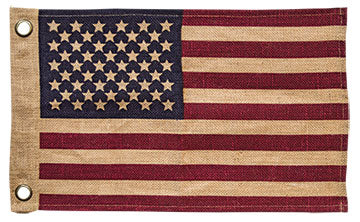 Burlap USA Flag, 28" - The Mirrored Past