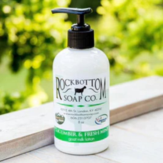 Rock Bottom Soap Company Lotion | Cucumber & Fresh Mint - The Mirrored Past