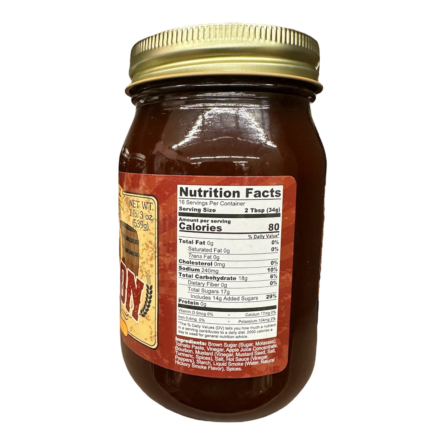 Apple Bourbon BBQ Sauce, Pint Jar