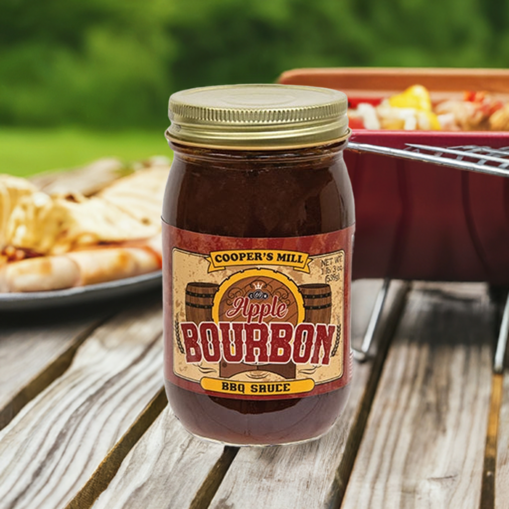 Apple Bourbon BBQ Sauce, Pint Jar